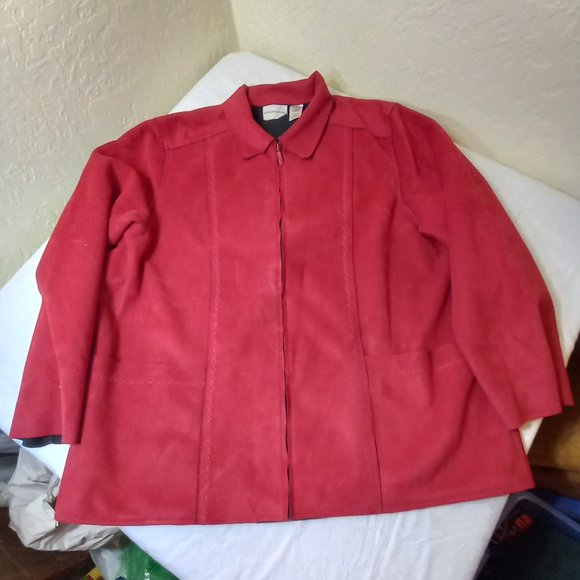 Alfred Dunner Womens Muleskin Feel Fleece Jacket - Picture 1 of 6